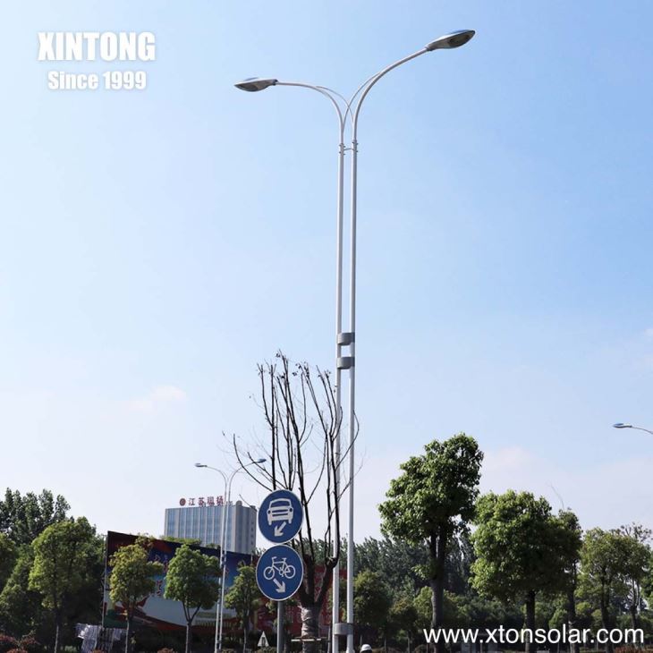 Pole Street Light Double Arm Pole Street Light Double Arm