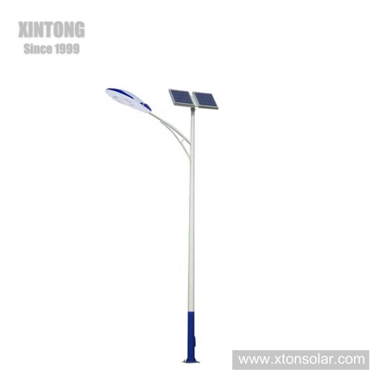 Street Lamp Drawing With Solar Panel Remote System