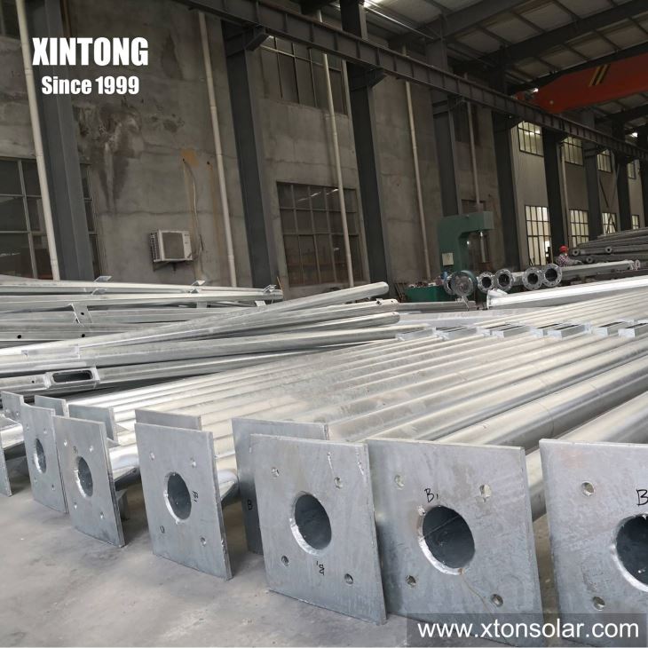 8m Galvanized Outdoor Street Lighting Light Pole