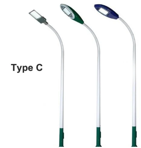 Conical Octagonal Galvanized Solar LED Street Light Pole